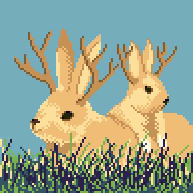 Jackalope and its young ‘un